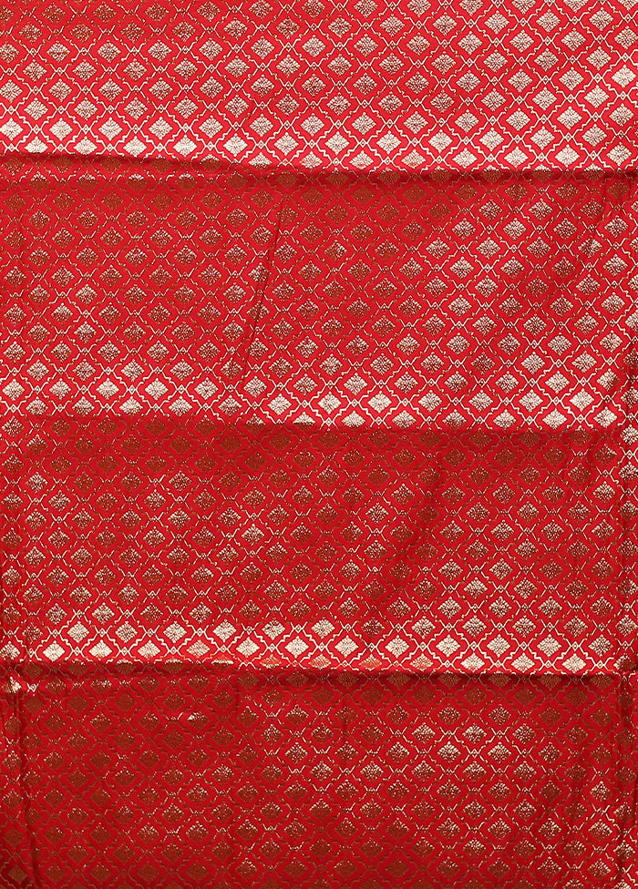 Maroon Banarasi Silk Saree With Blouse Piece