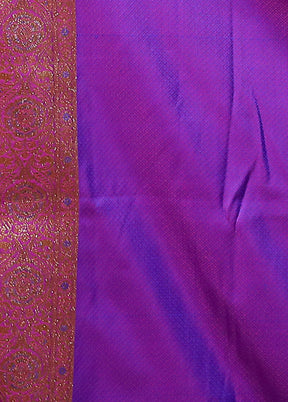 Blue Tanchoi Silk Saree With Blouse Piece