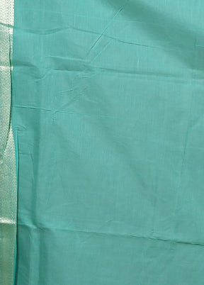 Green Kora Silk Saree With Blouse Piece