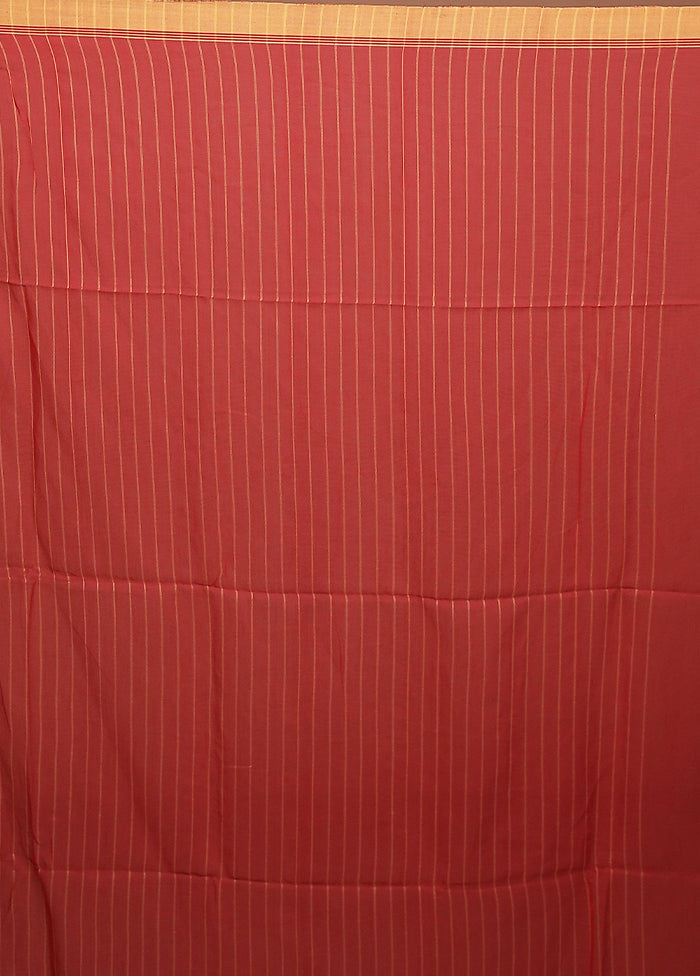Red Matka Silk Saree With Blouse Piece