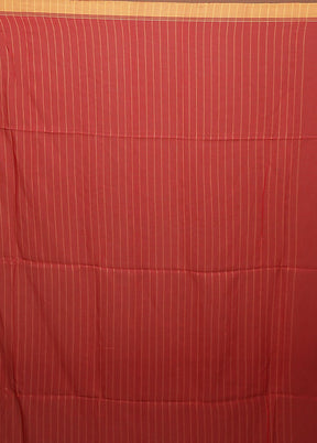 Red Matka Silk Saree With Blouse Piece
