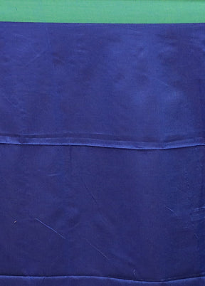 Blue Matka Silk Saree With Blouse Piece