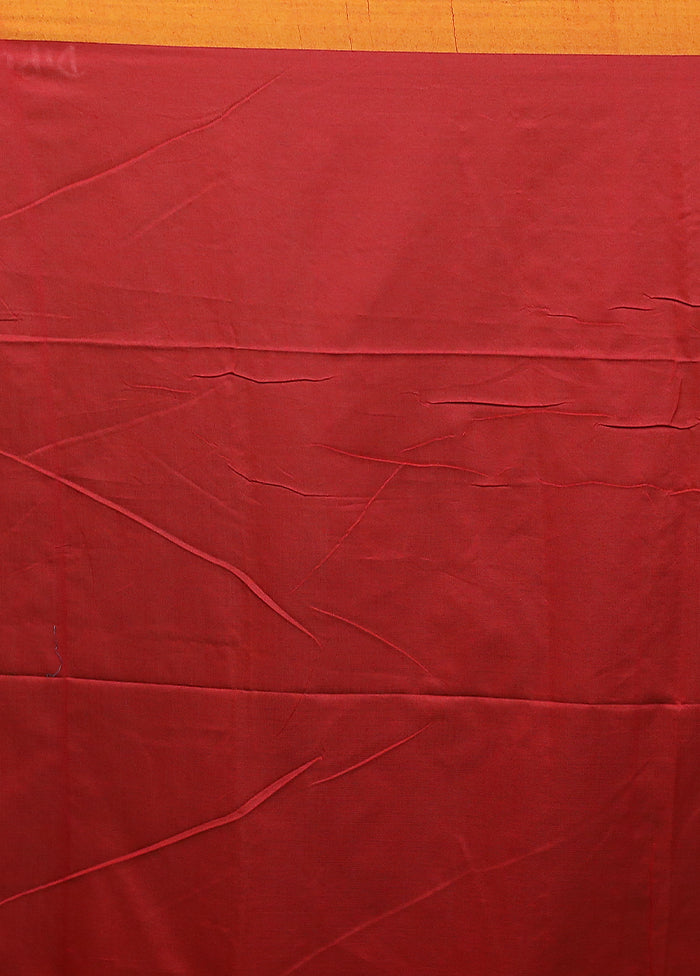 Red Matka Silk Saree With Blouse Piece