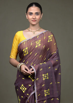 Maroon Matka Silk Saree With Blouse Piece