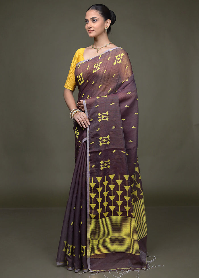 Maroon Matka Silk Saree With Blouse Piece