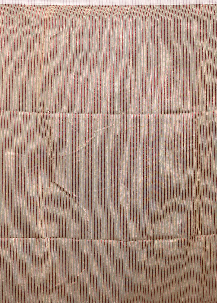 Cream Cotton Saree With Blouse Piece