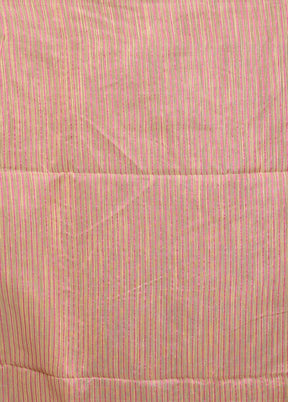 Cream Matka Silk Saree With Blouse Piece