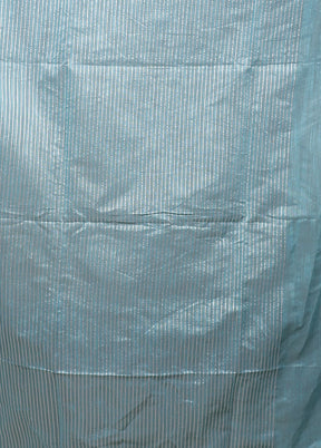 Blue Matka Silk Saree With Blouse Piece
