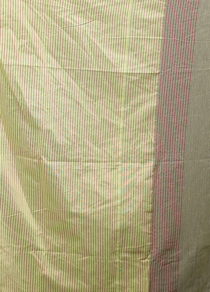 Yellow Matka Silk Saree With Blouse Piece