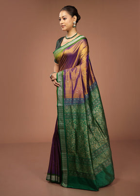 Pink Handloom Bomkai Pure Silk Saree With Blouse Piece
