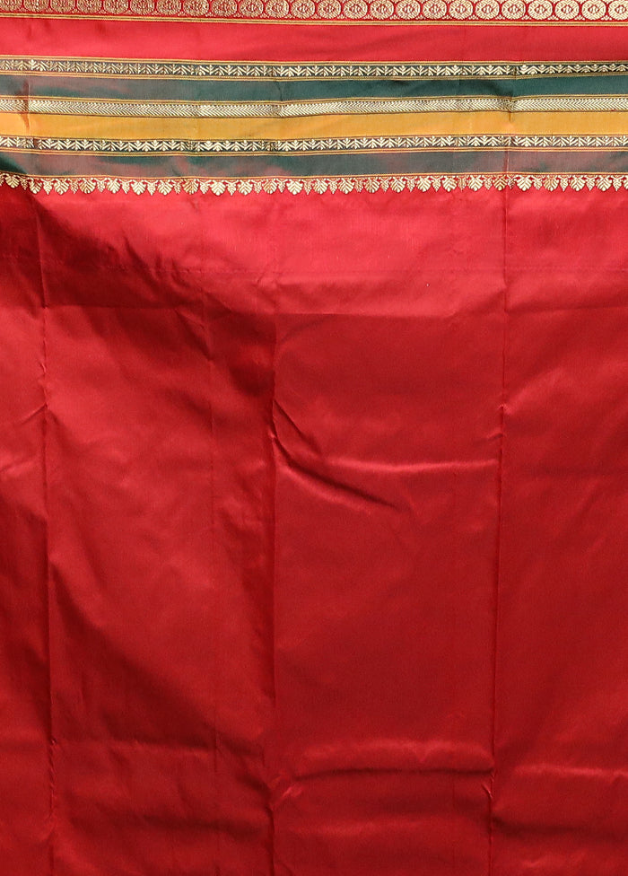 Blue Kanjivaram Silk Saree With Blouse Piece
