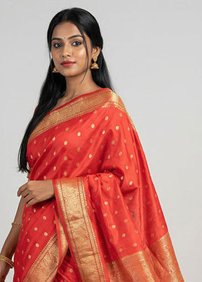 Pink Kanjivaram Silk Saree With Blouse Piece
