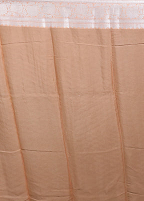 Pink Kora Silk Saree With Blouse Piece