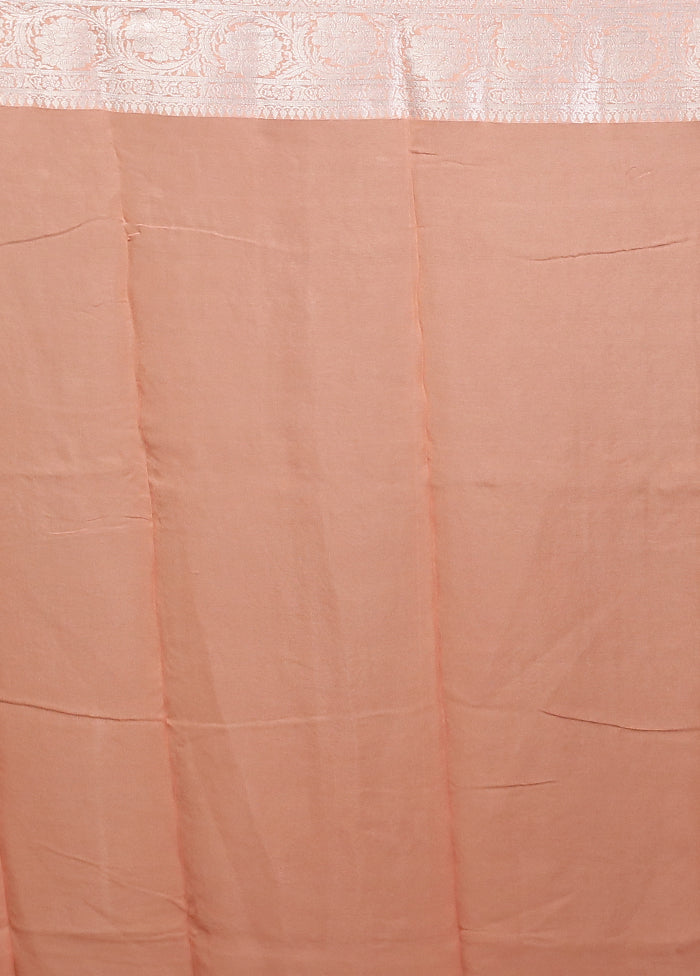 Pink Kora Silk Saree With Blouse Piece