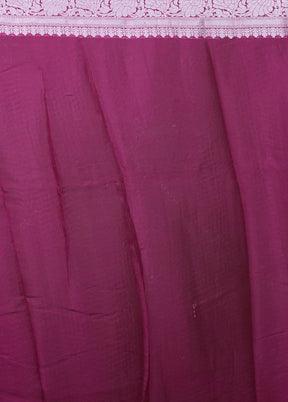 Pink Kora Silk Saree With Blouse Piece