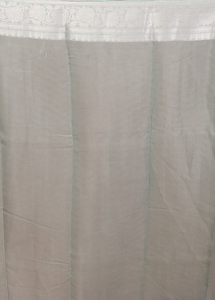 Green Kora Silk Saree With Blouse Piece