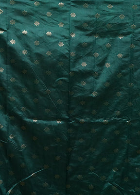 Green Tissue Silk Saree With Blouse Piece