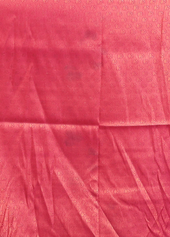 Blue Dupion Silk Saree With Blouse Piece