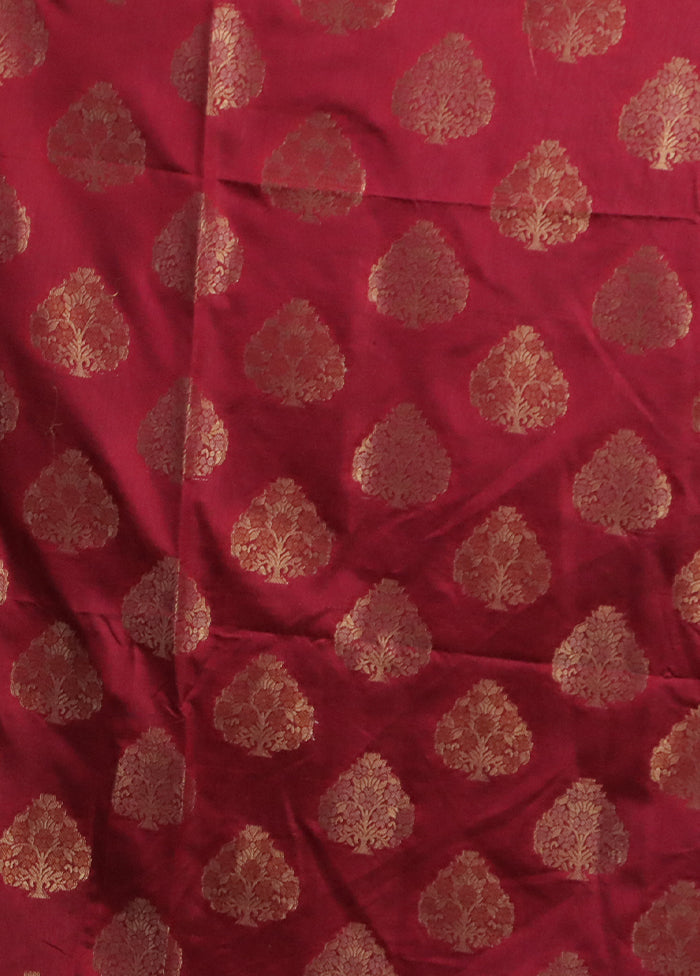 Blue Dupion Silk Saree With Blouse Piece