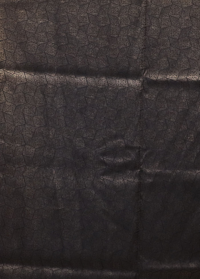 Black Dupion Silk Saree With Blouse Piece