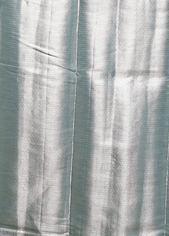 Blue Handloom Dupion Pure Silk Saree With Blouse Piece
