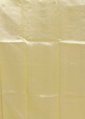 Cream Handloom Dupion Pure Silk Saree With Blouse Piece