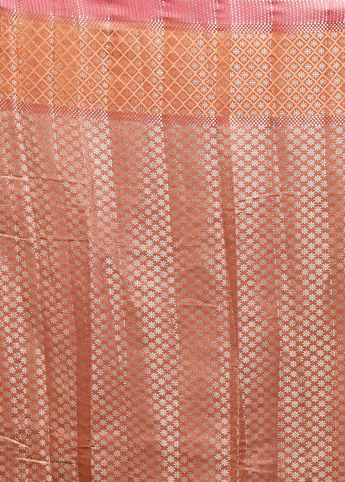 Pink Handloom Dupion Pure Silk Saree With Blouse Piece