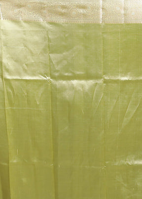 Yellow Handloom Dupion Pure Silk Saree With Blouse Piece