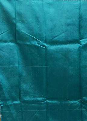 Green Handloom Dupion Pure Silk Saree With Blouse Piece