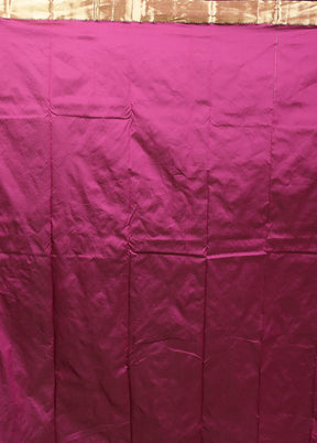 Pink Kanjivaram Silk Saree With Blouse Piece