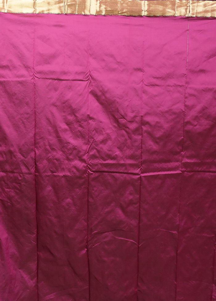 Pink Kanjivaram Silk Saree With Blouse Piece