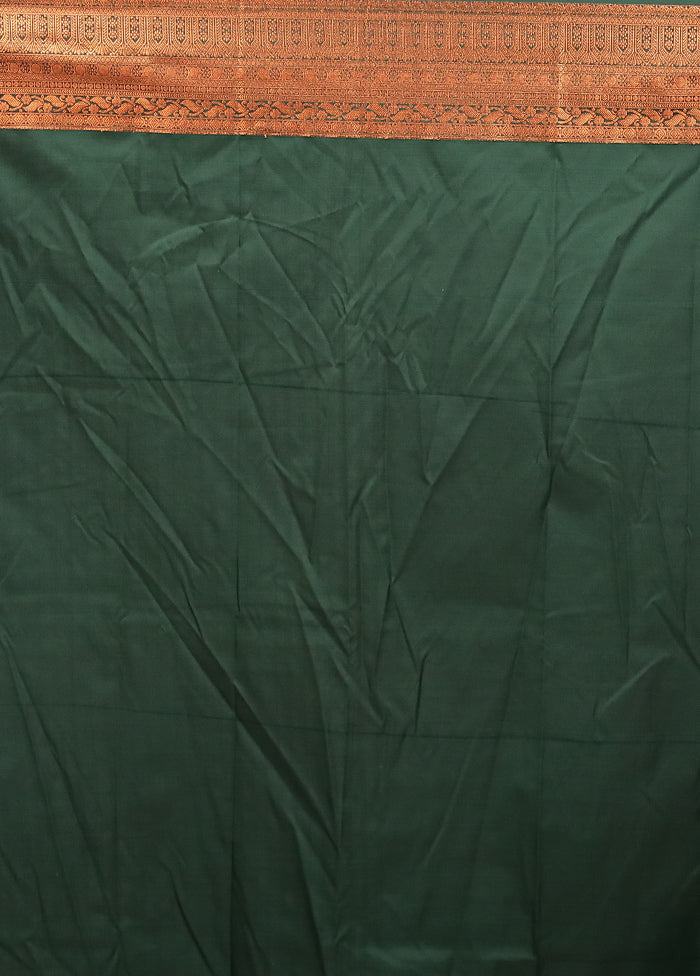 Rust Kanjivaram Silk Saree With Blouse Piece