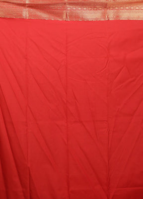 Red Kanjivaram Silk Saree With Blouse Piece