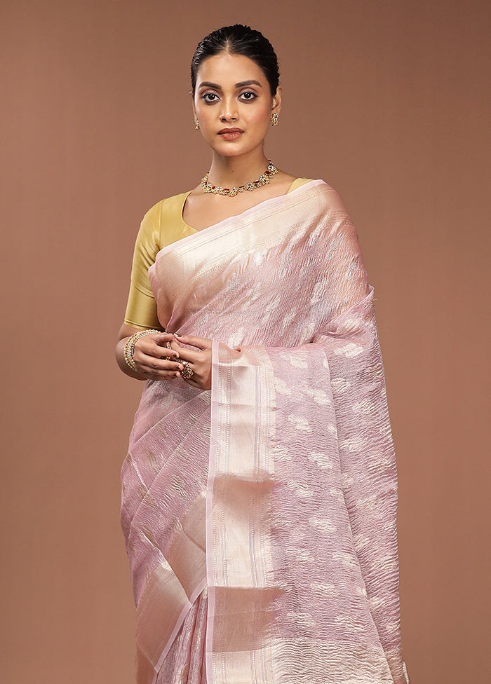 Purple Tissue Silk Saree With Blouse Piece