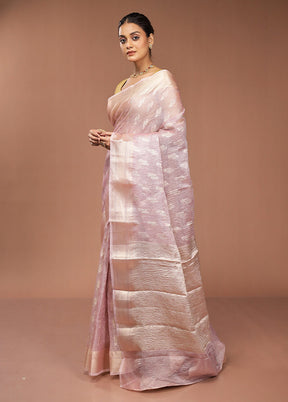 Purple Tissue Silk Saree With Blouse Piece