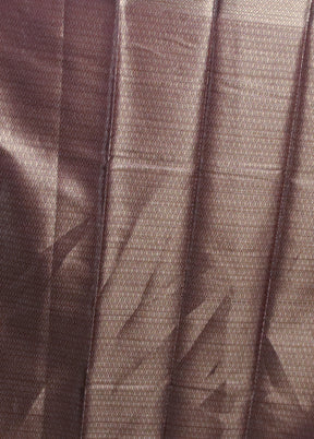 Purple Kora Silk Saree With Blouse Piece
