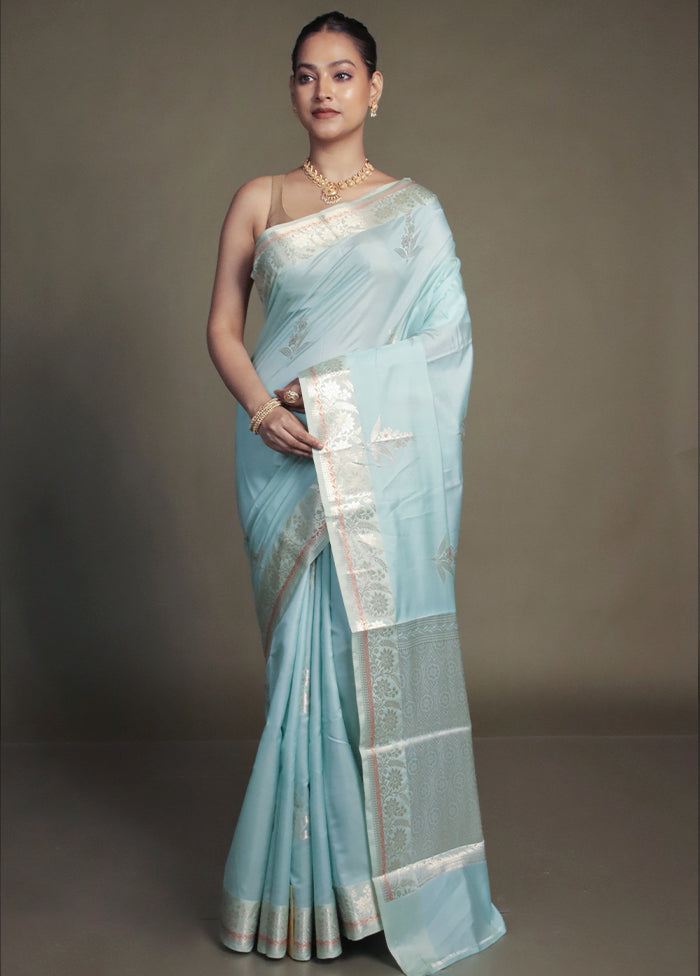 Green Kora Silk Saree With Blouse Piece