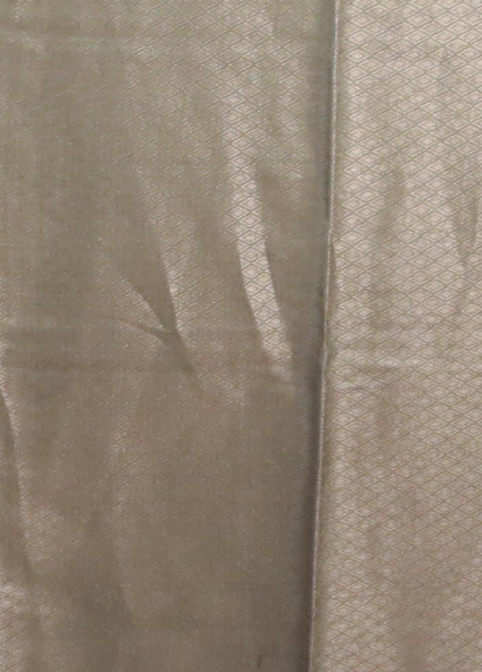 Green Kora Silk Saree With Blouse Piece