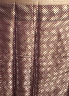 Purple Kora Silk Saree With Blouse Piece
