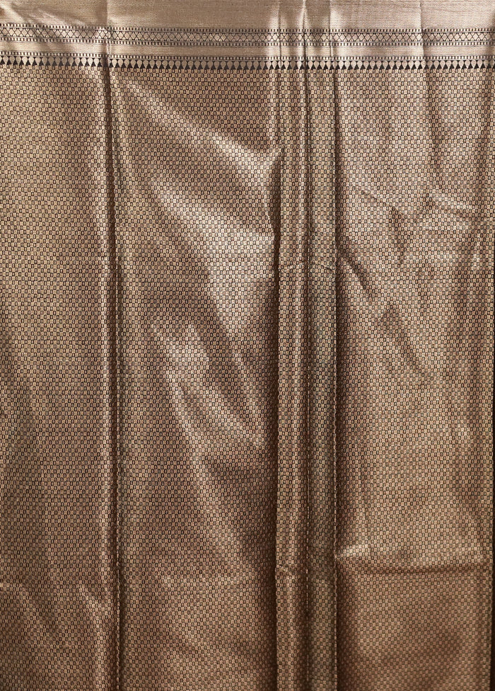 Black Kora Silk Saree With Blouse Piece