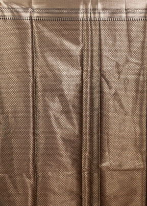 Black Kora Silk Saree With Blouse Piece