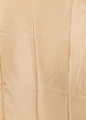 Cream Dupion Silk Saree With Blouse Piece