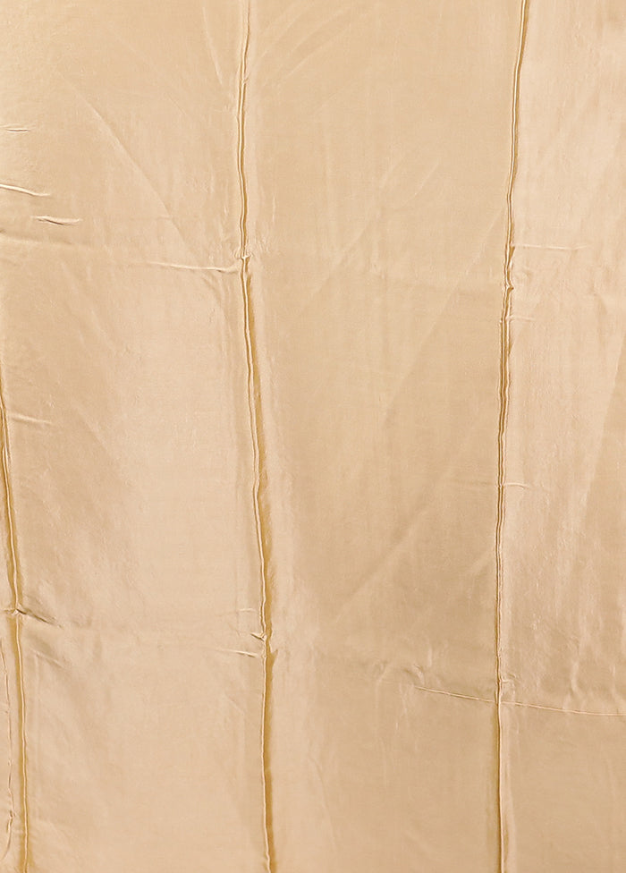 Cream Dupion Silk Saree With Blouse Piece