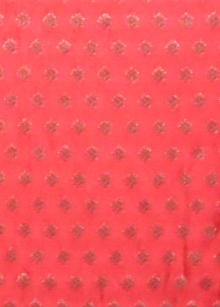 Red Handloom Uppada Pure Silk Saree With Blouse Piece