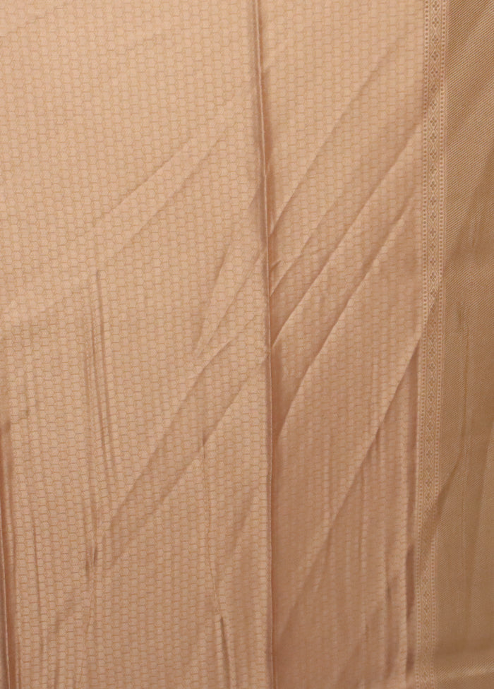 Cream Dupion Silk Saree With Blouse Piece