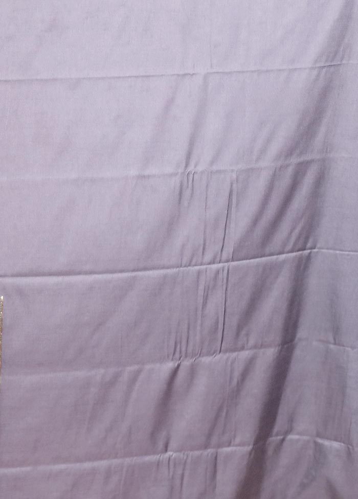 Grey Dupion Silk Saree With Blouse Piece