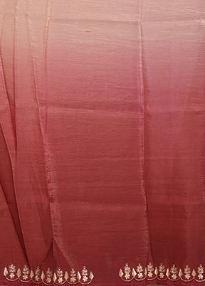 Pink Tissue Silk Saree With Blouse Piece