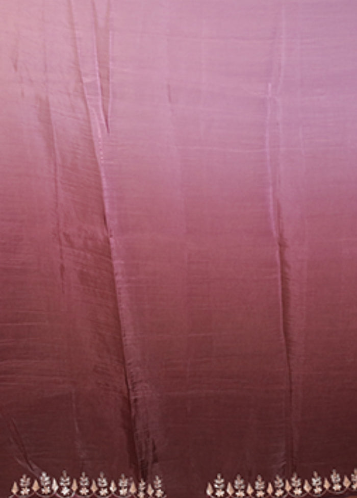 Purple Tissue Silk Saree With Blouse Piece