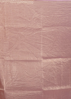 Pink Tissue Silk Saree With Blouse Piece
