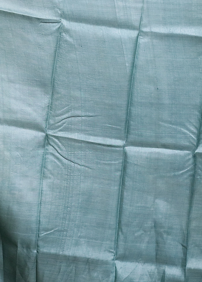 Multicolor Handloom Tussar Pure Silk Saree With Blouse Piece
